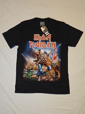 Iron Maiden The Trooper Black Graphic Bootleg Band T-Shirt Vintage